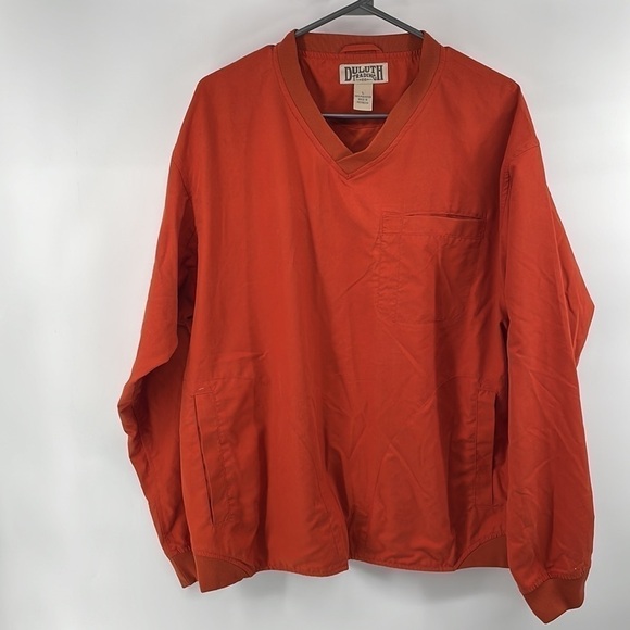 DULUTH TRADING CO. Orange Bogey Golf Wind Shirt long sleeve active sz  L - Picture 4 of 7